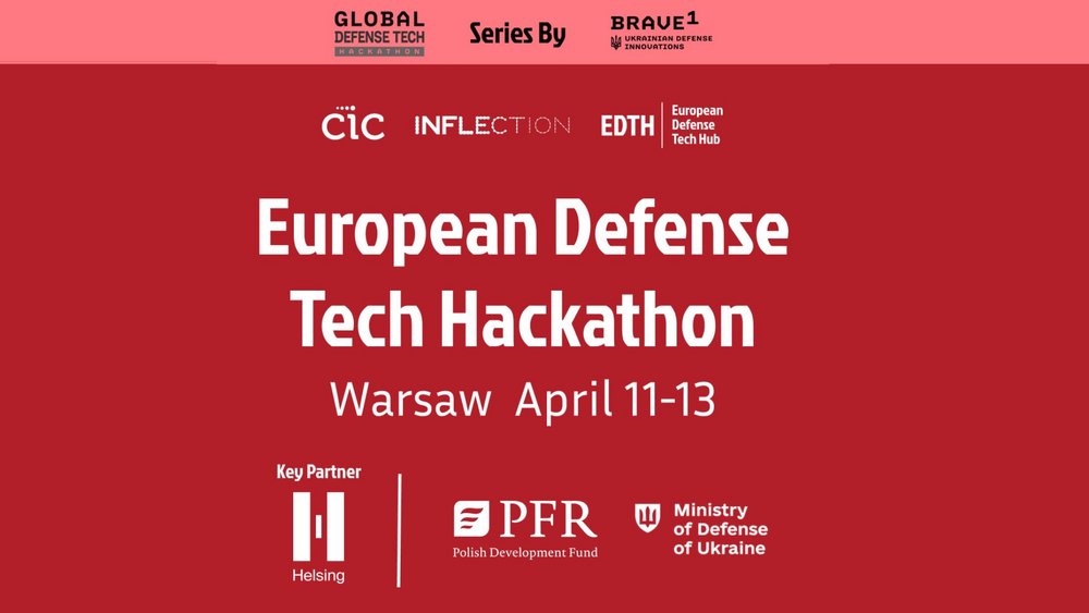 plakat wydarzenia European Defence Tech Hackathon