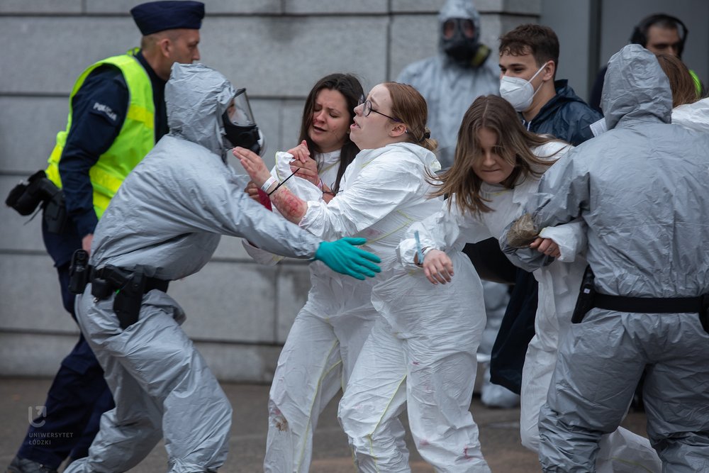 ćwiczenia służb na stadionie narodowym