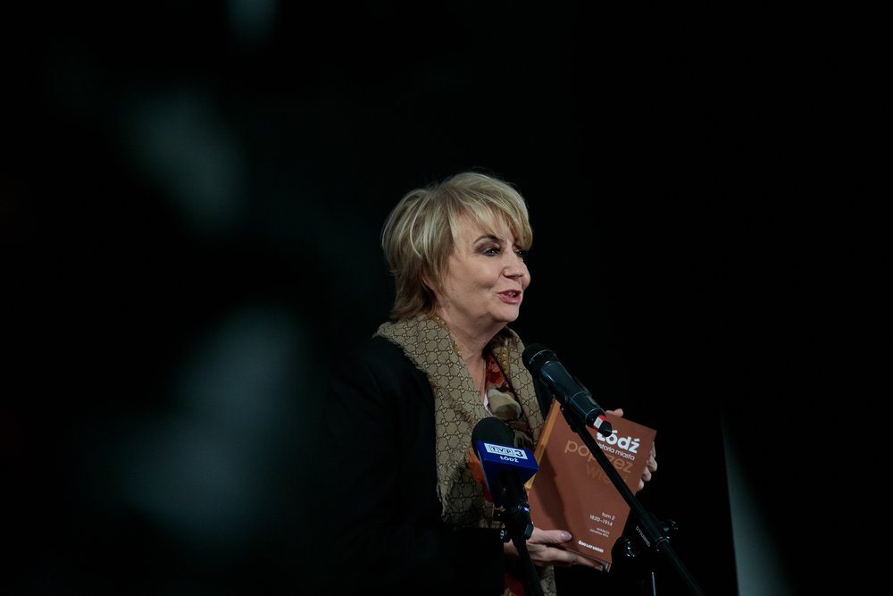 prezydent Łodzi Hanna Zdanowska podczas briefingu 