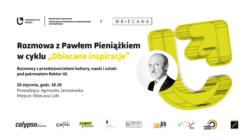 prof. Paweł Pieniążek na banerze