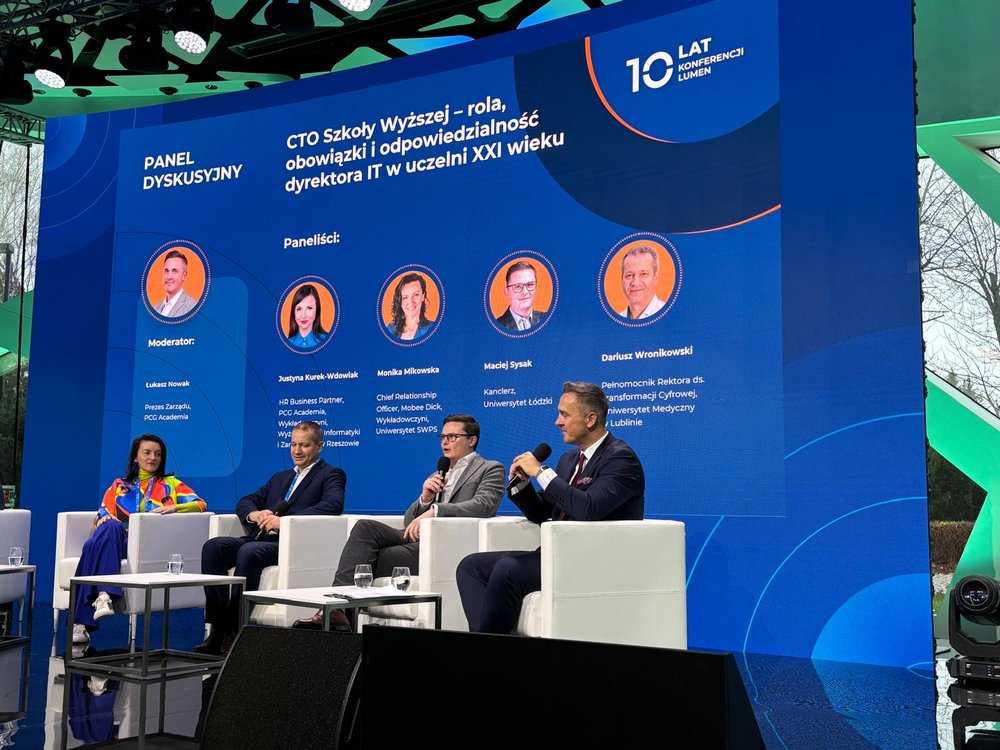 Konferencja LUMEN 2024. Panel z udziałem kanclerza UŁ Macieja Sysaka