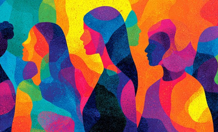 Na grafice widać różnokolorowe postaci