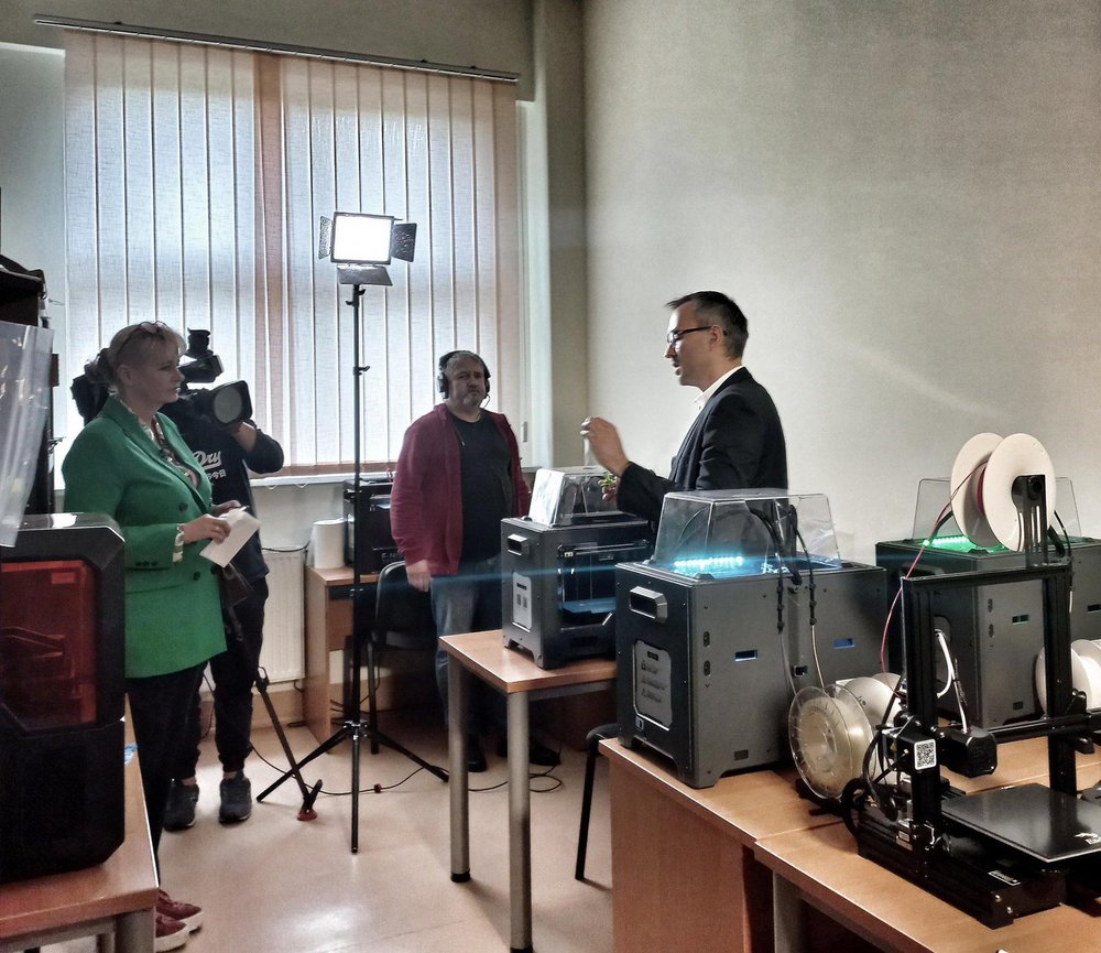 dr hab. Łukasz Półtorak, prof. UŁ podczas nagrania do programu