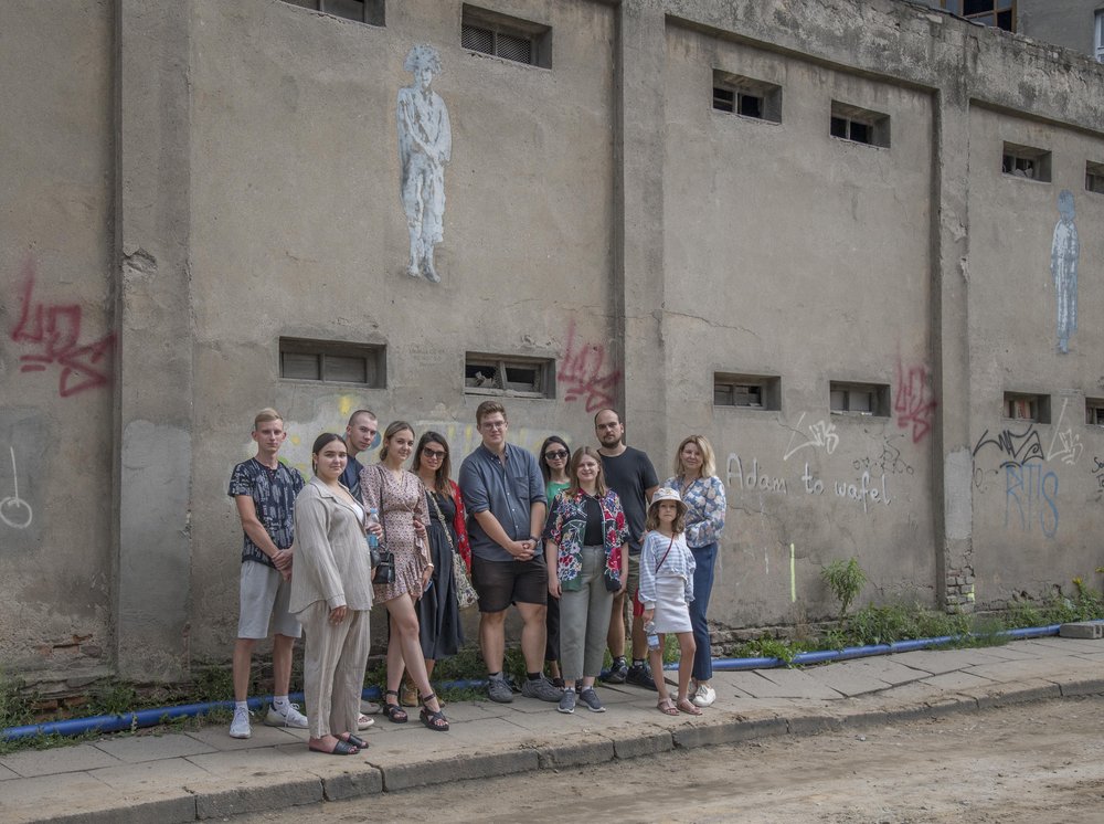 uczestnicy projektu podczas wizyty w Łodzi