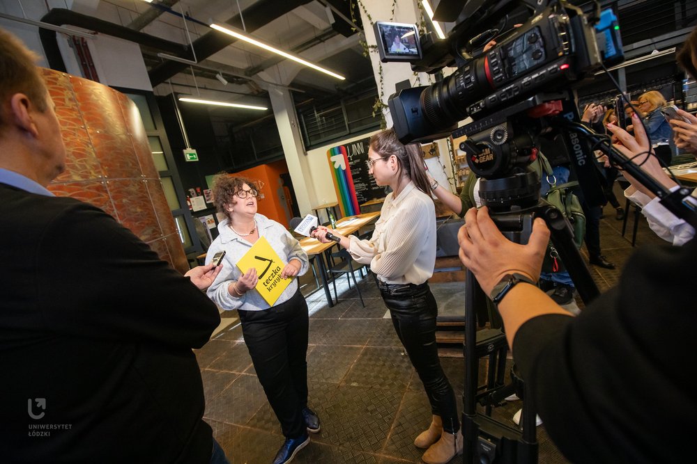 Malwina Czajka podczas briefingu