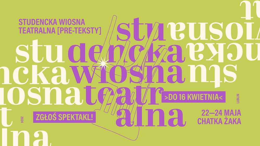 plakat festiwalu Studencka Wiosna Teatralna