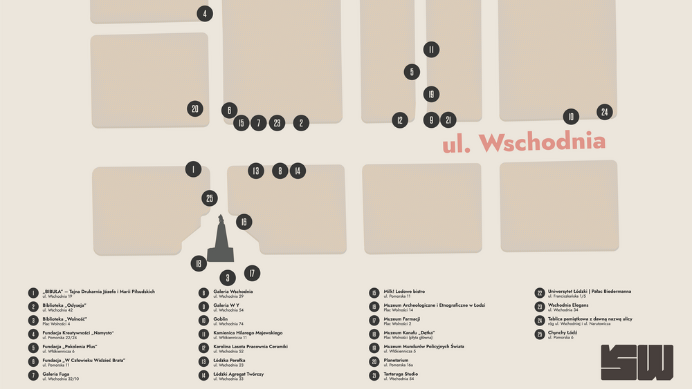Mapka poglądowa Święta Ulicy Wschodniej