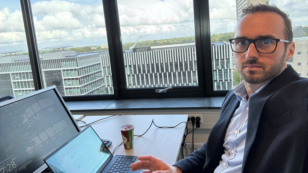 Michał Kobierecki podczas pobytu w Rotterdamie