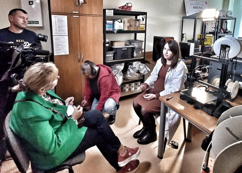 dr Karolina Kwaczyński podczas nagrania do programu