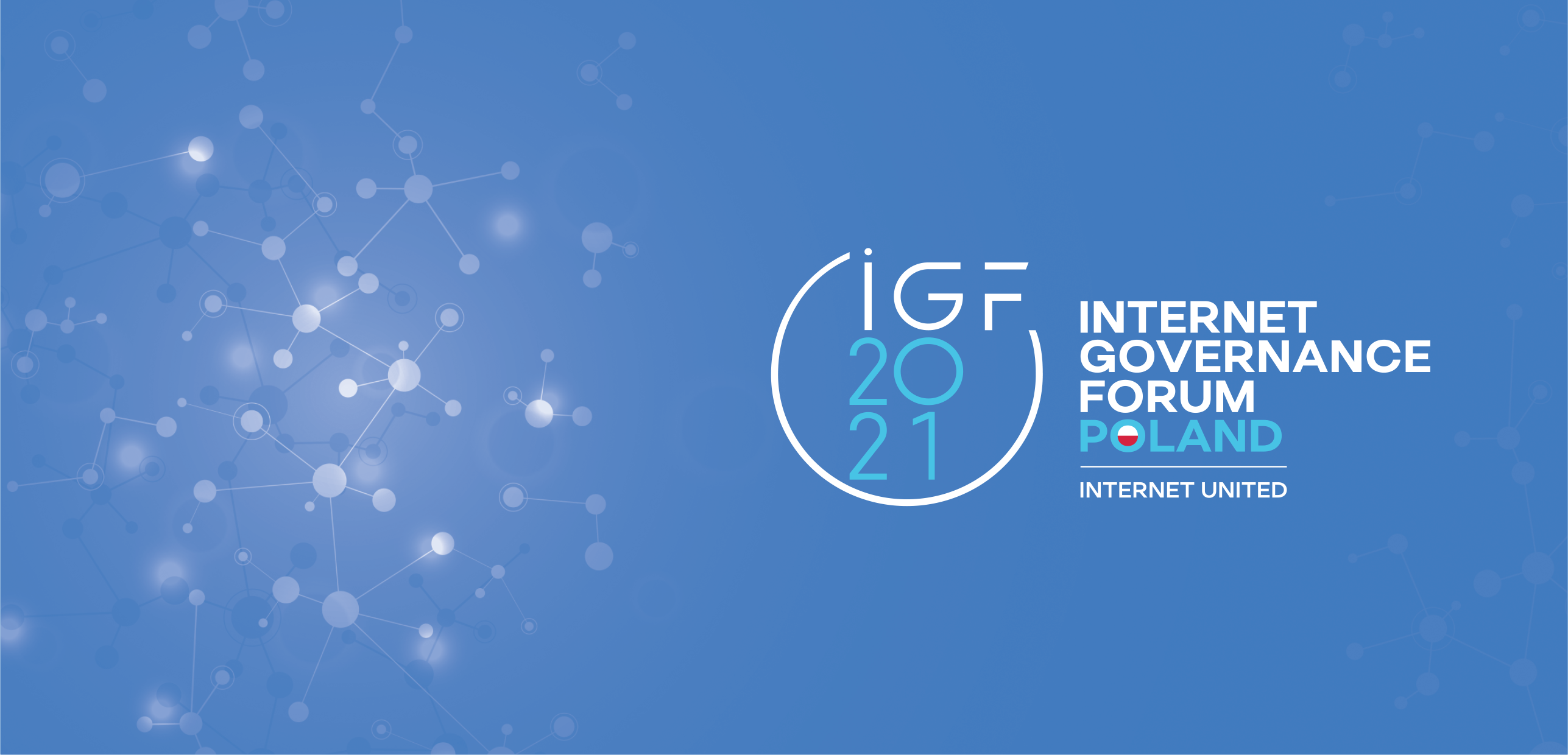 Niebieski baner z logotypem IGF 2021
