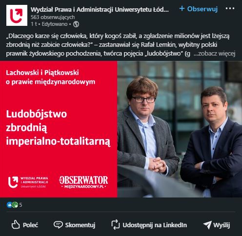 zrzut ekranu profilu WPiA