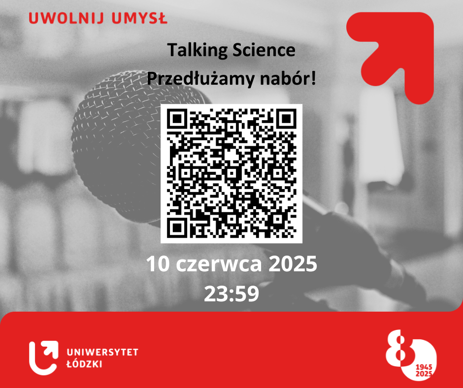 grafika promująca nabór do konkursu Talking Science