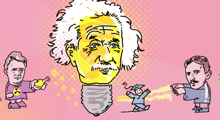 grafika Genius Universitatis 2023 z Albertem Einsteinem