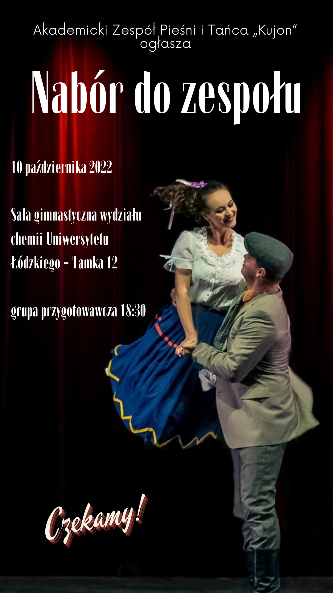 plakat - tańcząca para