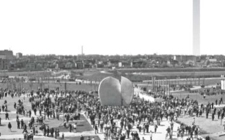 czarno-białe zdjęcie Łodzi