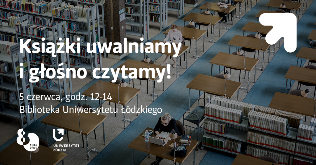 Plakat promujący akcję bookcrossing i "Głośne czytanie"